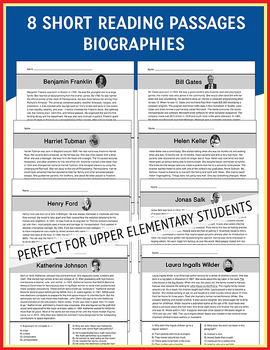 biography reading comprehension islcollective
