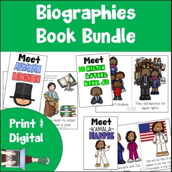 Preview of Biographies Mini Reader Book Bundle