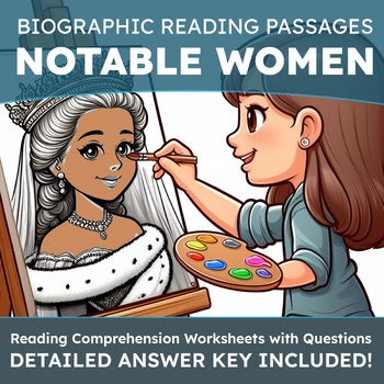 Preview of Biographies of Famous Women - Reading Comprehension & Questions w/ Answer Keys