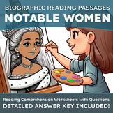 Biographies of Famous Women - Reading Comprehension & Ques