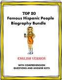 TOP 20 Hispanic People BIG Biography Bundle @50% off! (Eng