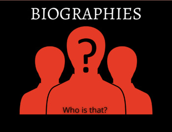 Preview of Biographies sign library or bookshelf