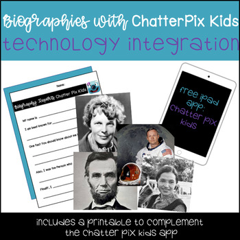 Preview of Biographies with ChatterPix Kids App