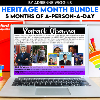 Preview of Biography (A-Person-A-Day) Digital Slides Bundle