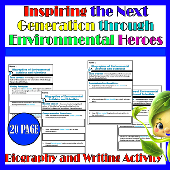 Preview of Biography Activity,earth day writing,Earth Day Activities,Earth Day Science