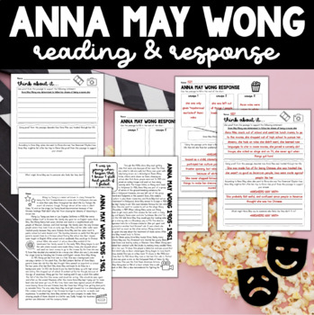 Preview of Biography - Anna May Wong: Women's and Asian History Reading & Response