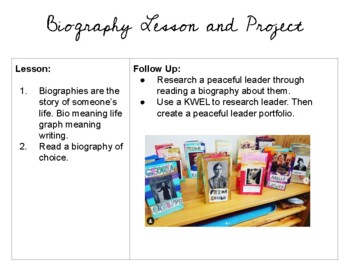 Preview of Biography & Autobiography Projects (with Rubrics)