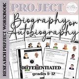Biography/Autobiography Research Project Booklet for Teens
