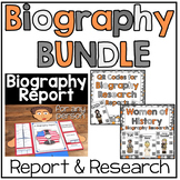 Biography BUNDLE: Biography Report & QR Codes for Research