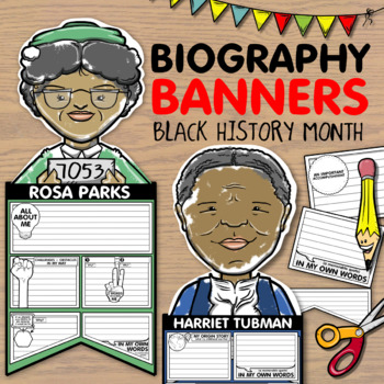 Preview of Biography Banners / Pennants - Black History Month