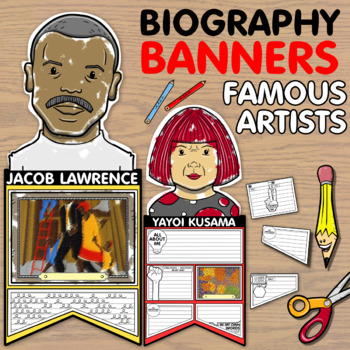 Preview of Biography Banners / Pennants - Famous Artists