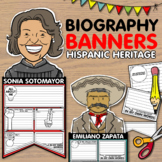 Biography Banners / Pennants - Hispanic Heritage Month