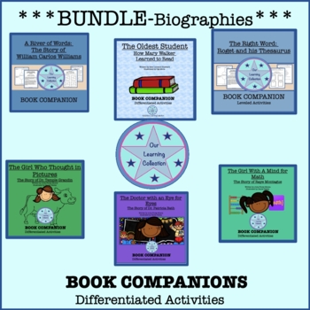 Preview of Biography Book Companions BUNDLE with Differentiated Activities