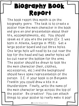 ideas for biography book report