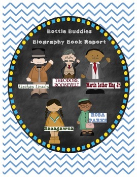 Preview of Biography Bottle Buddy Book Report