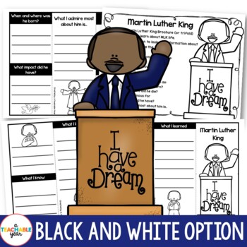 Biography Brochure | Martin Luther King | Free by A Teachable Year