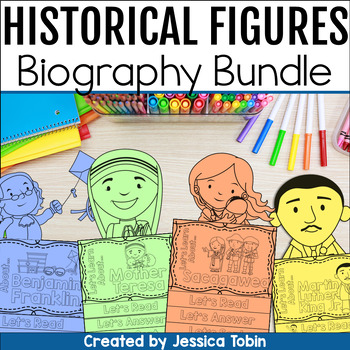 Preview of Biography Bundle Influential People - Reading Comprehension, Writing, Research