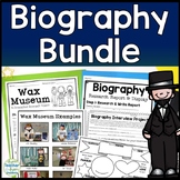 Biography Bundle: Wax Museum, Graphic Organizer, Interview