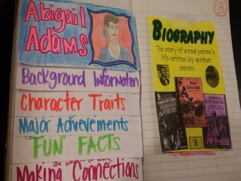 Preview of Biography Bundle for Project & Interactive Notebook