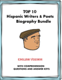 Hispanic Writers and Poets Biography Bundle: 10 Bios at 40
