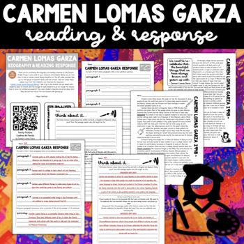 Preview of Biography-Carmen Garza: Women's, Texas, Hispanic & Art History Read & Respond