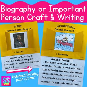 Preview of Biography Craft & Writing | Important People | Peek Inside Window