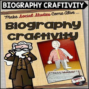 Preview of Biography Activity Craft for Upper Grades