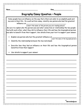biography writing assignments