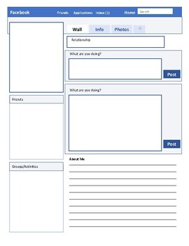 Biography Facebook Template By Tracie Deardorff Tpt