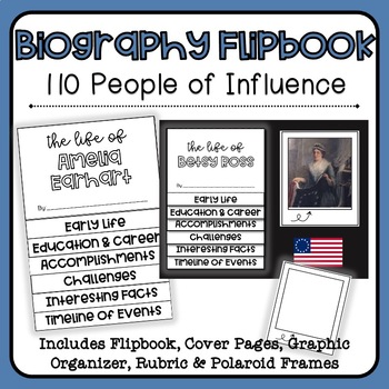 Preview of Biography Flip Book | People of Influence | Who Was Series