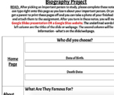 Biography Graphic Organizer 