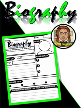 Preview of Biography Graphic Organizer | Black History Month