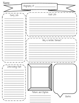 Preview of Biography Graphic Organizer Created for 2014-15 ReadyGen 4th Grade Unit 1 Task