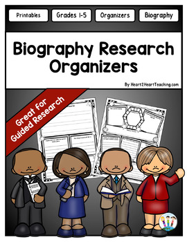 Preview of Biography Graphic Organizers Research Reports Famous Persons Writing Template