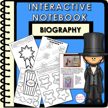 Preview of Biography Project - Famous People Interactive Notebook Nonfiction Text Features