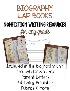 Preview of Biography Lap Books - Nonfiction Writing Resources for any Grade