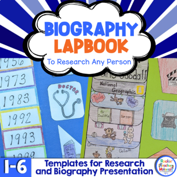 Preview of Biography Lapbook Templates to Research Any Person 