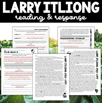 Preview of Biography - Larry Itliong: California and AAPI History Reading & Response