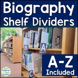 Biography Library Shelf Dividers: Classroom Library Labels