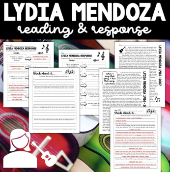 Preview of Biography - Lydia Mendoza: Women's, Texas, Hispanic History Reading & Responses