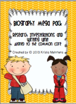 Preview of Biography Mega Pack- Research Investigations and Writing Unit