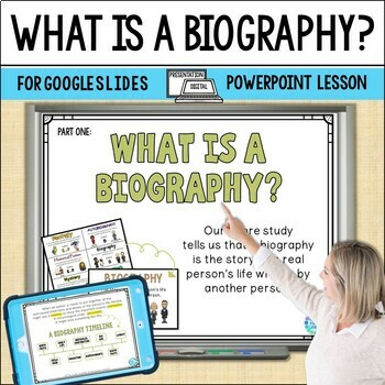 Preview of Biography Lesson for Library, Genre Elements, Dewey Decimal System Organization