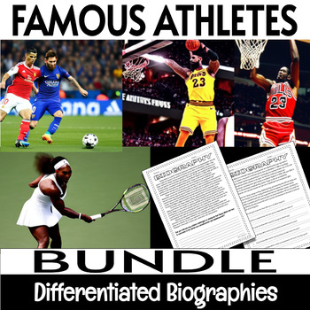 Preview of Biography NonFiction Reading Passages | Differentiated | Famous Athletes