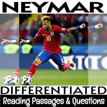 Preview of Biography NonFiction Reading Passages  | Differentiated | Neymar | Football
