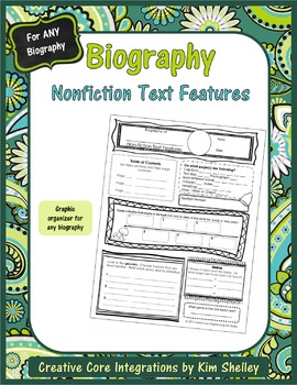 Preview of Biography Organizer for Nonfiction Text Features