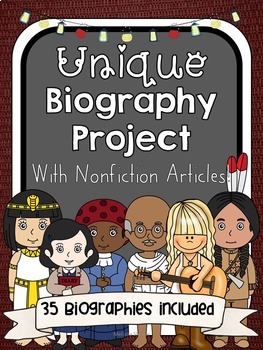 Preview of Biography Project- 37 Reading Selections Included