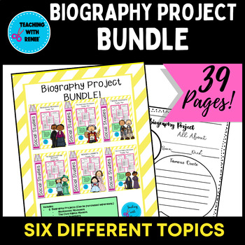 Preview of Biography Project BUNDLE