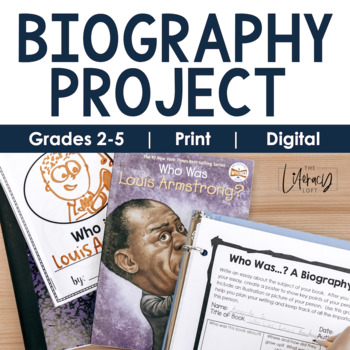 Preview of Biography Project {Grades 2-5} I Distance Learning I Google Slides