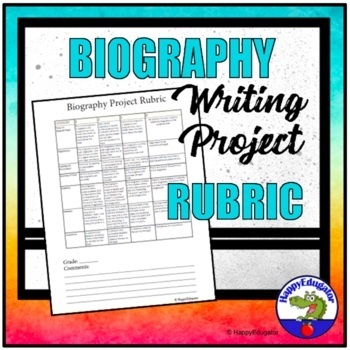 Preview of Biography Project Rubric