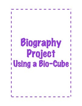 biography cube template